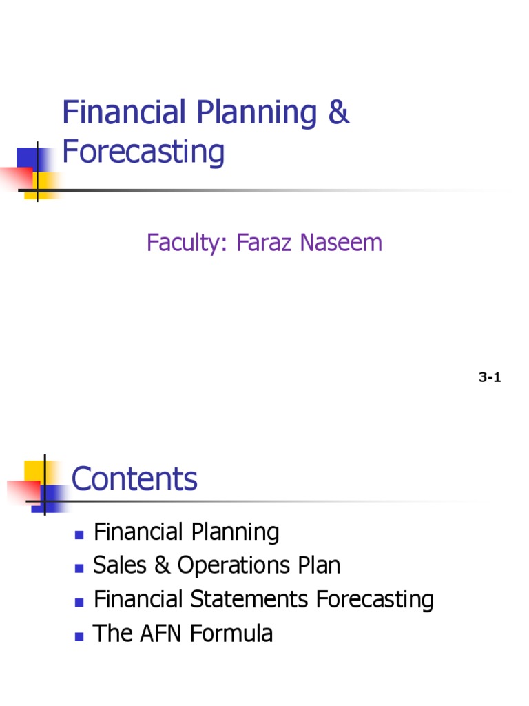 Financial Planning and Forecasting Guide | PDF | Equity (Finance ...