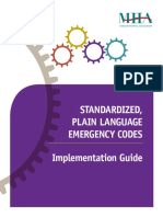 Standardized Plain Language Emergency Codes 