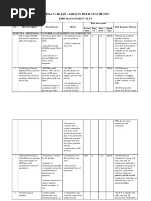 Risk Management Plan