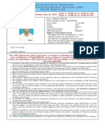 Indian Institutes of Technology Joint Entrance Examination (Advanced) 2018 Online Admit Card