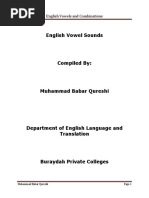 English Vowel Sounds: English Vowels and Combinations