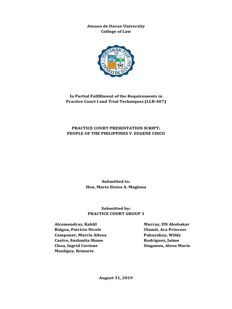 Arraignment Script for Criminal Case | PDF | Prosecutor | Arraignment