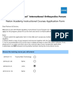 Naton Academy Instructional Courses Application Form: 2019 "Belt and Road" International Orthopedics Forum