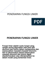 Penerapan Fungsi Linear