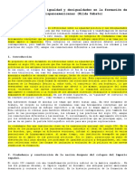 Ciudadanía Política, Igualdad y Desigualdades en La Formación de Las Repúblicas Hispanoamericanas (Hilda Sabato)