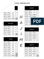 H A J I M E: Jadwal Mengajar