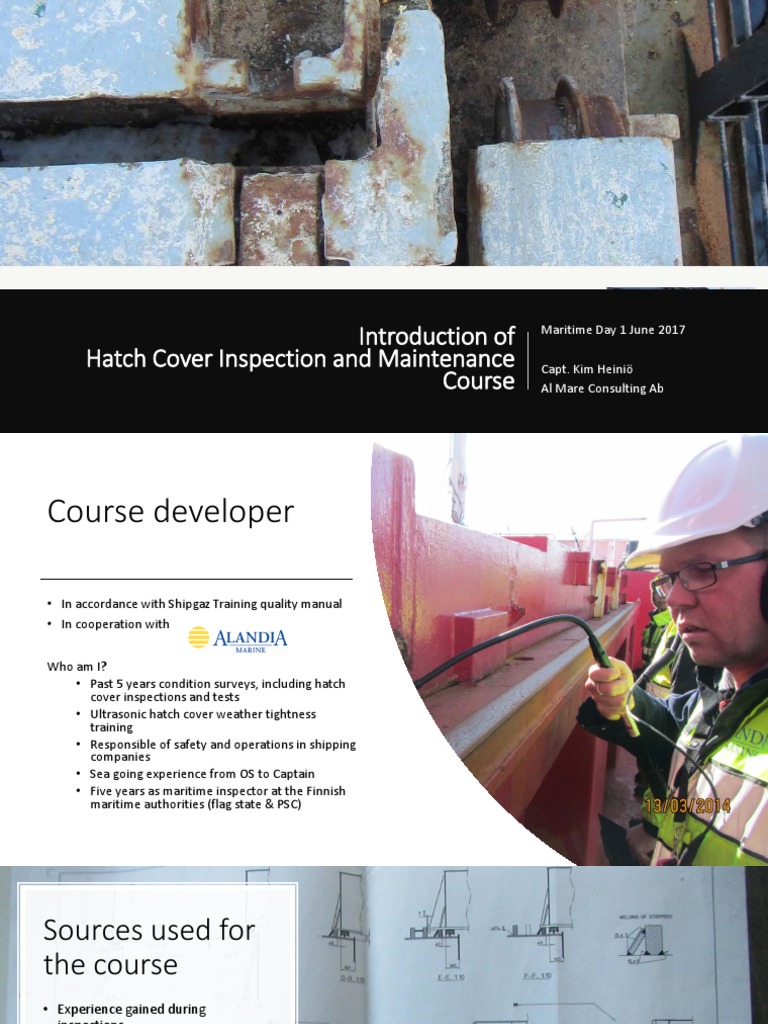 Hatch Cover Inspection Training Course | PDF | Ships | Learning