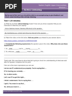 Listening Skills - Active Listening: Spoken English Upper-Intermediate