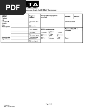 Job Hazard Analysis