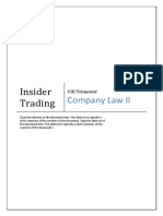 Insider Trading: Company Law II