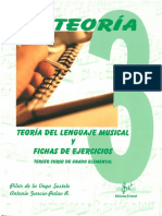 Teoría Del Lenguaje Musical y Fichas de Ejercicios - 3 Curso Grado Elemental - Si Bemol