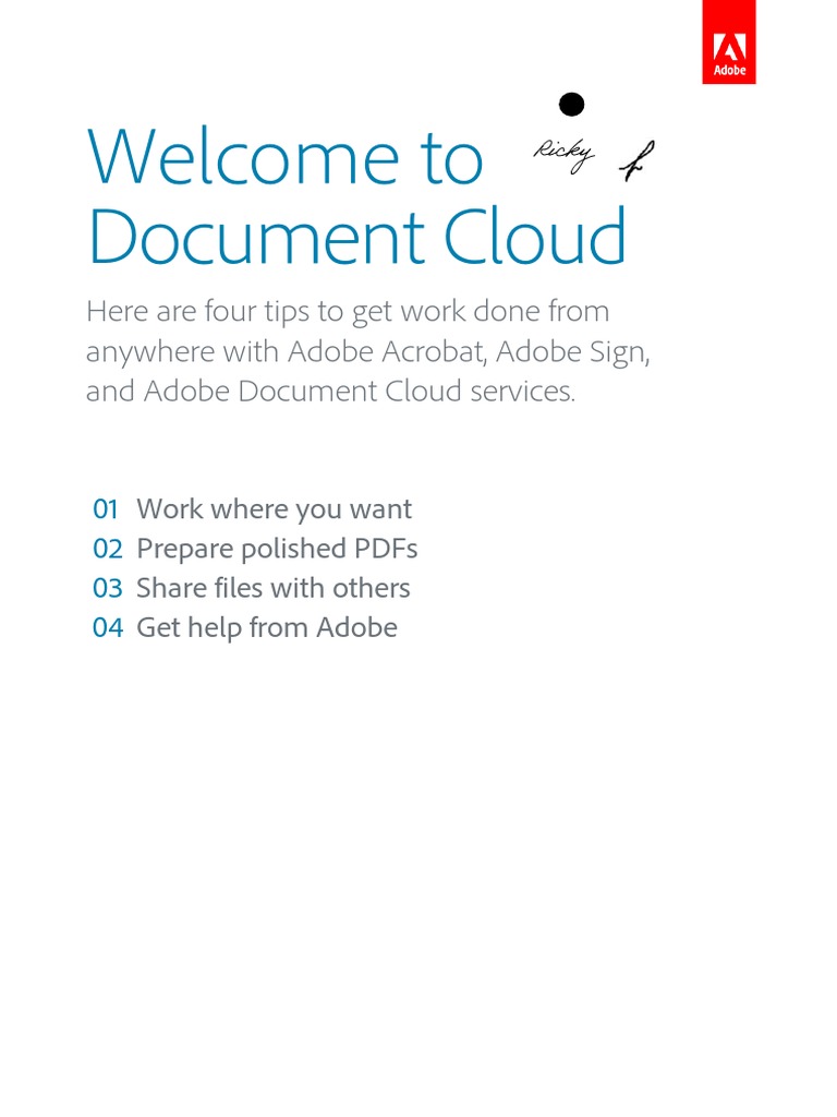 4 Tips for Using Adobe Document Cloud | PDF | Software | Computing