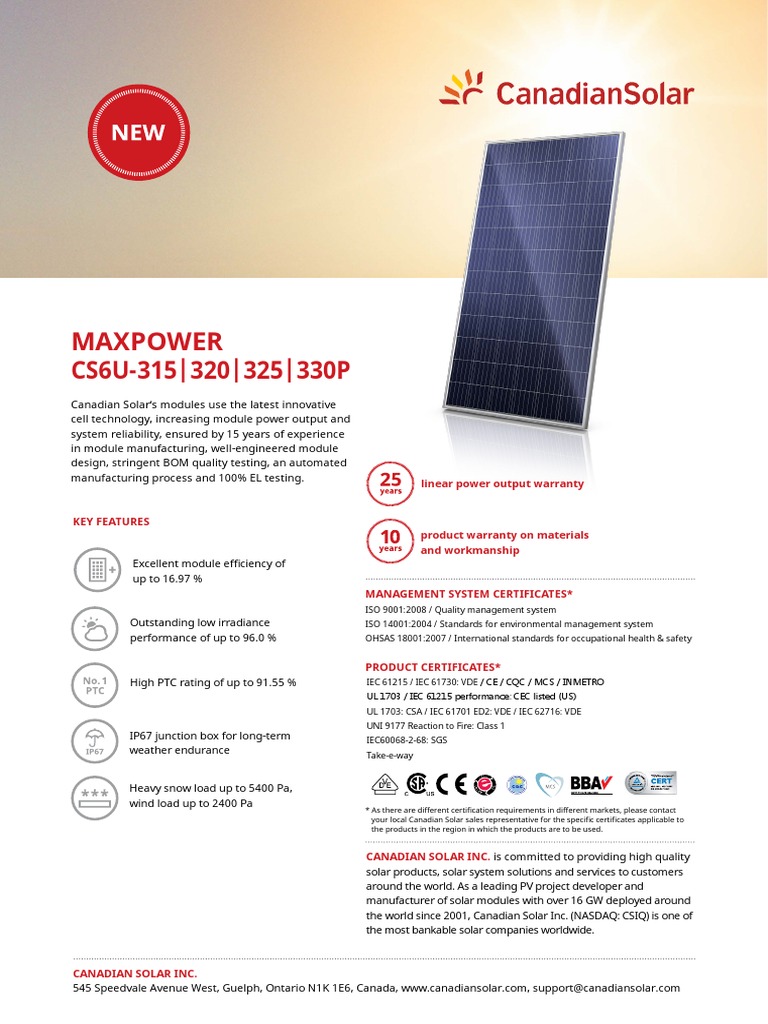 Solar Module Specs for Professionals | PDF | Solar Panel | Electrical ...