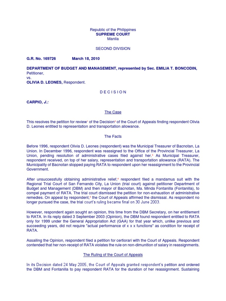 Rata Case | PDF | Local Government | Salary