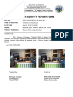 After Activity Report Form: File No. Type of Activity Date/Time Venue Target Audience
