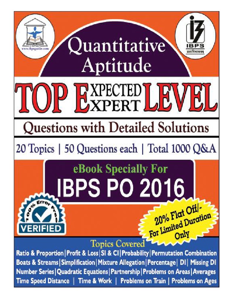 1000 Quantitative Aptitude Questions PDF | PDF | Odds | Ratio