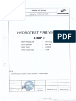 Hydrotest Fire Water Loop Test
