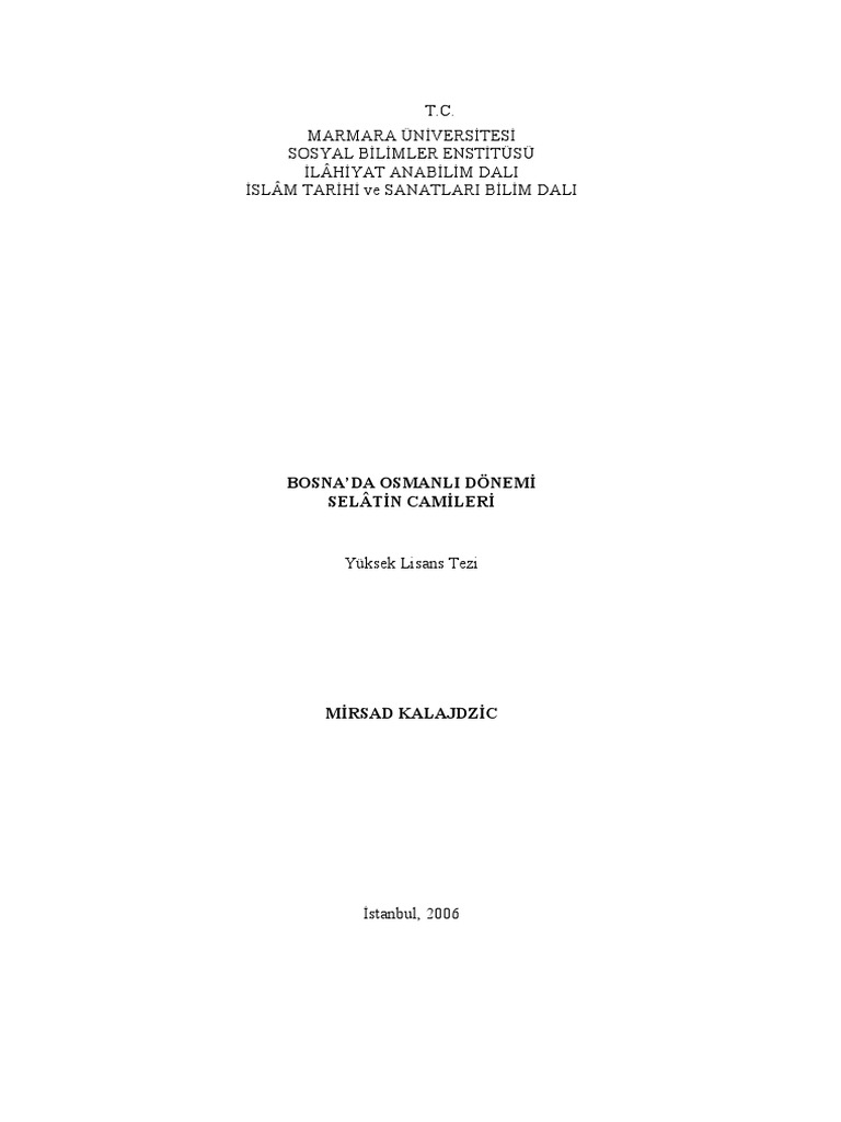 bosna da osmanli donemi selatin camileri pdf