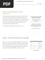 Store and Retrieve A File: Step 1. Enter The Amazon S3 Console