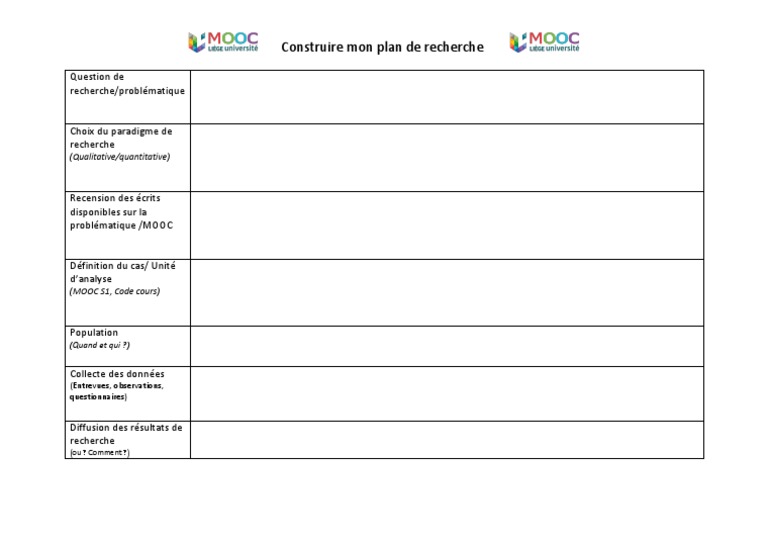 Plan de Recherche | PDF