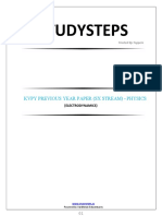 Studysteps: Kvpy Previous Year Paper (SX Stream) - Physics