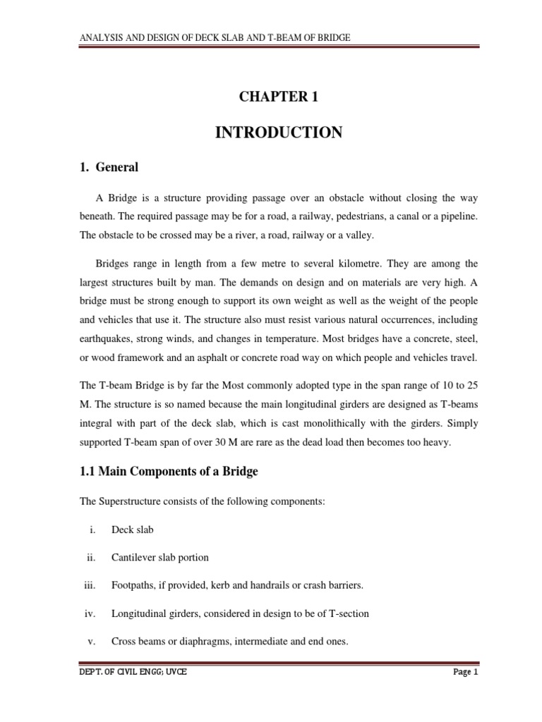 Design of T-Beam and Deck Slab Bridge | PDF | Bending | Bridge
