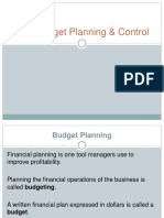 5.01 Budget Planning Control