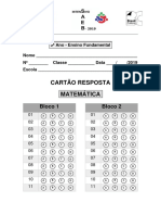 Cartao - Resposta (5º ANO) MAT 120