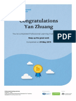 Congratulations Yan Zhuang: You've Completed Professional Learning Module - Connect