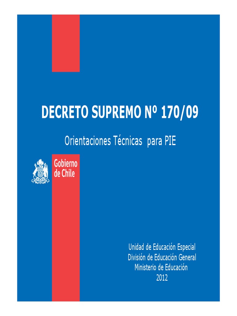 Decreto 170 PDF | PDF | Planificación | Educación especial