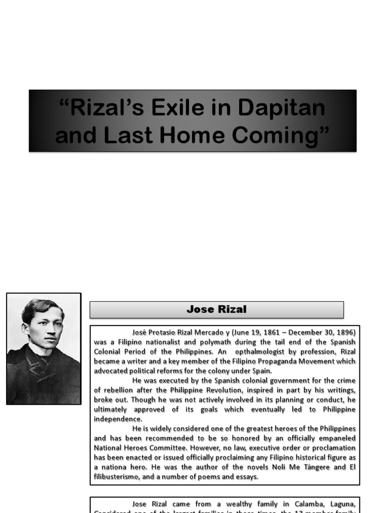 Rizal's Exile: Reasons and Impact | PDF | Philippines | Justice