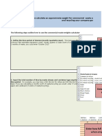 Calculate commercial waste and recycling weights