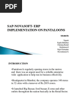 Sap-Novasoft-Erp Implementation On Pantaloons: Submitted by