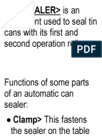 Automatic can sealer parts and functions