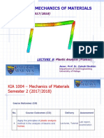 KIA 1004 LECTURE 6 Plastic Analysis (Portal Frames) Sem2 2017 - 18