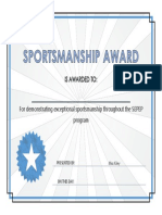 Sportsmanship Award