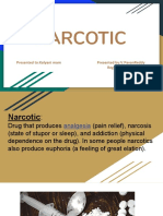 Narcotic: Presented To:Kalyani Mam Presented By:V.Pavanreddy Reg No:18Bce7249