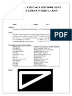 Learning Rapid Tool Move & Linear Interpolation: Experiment