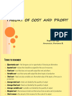 Theory of Cost and Profit