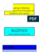 Evaluating A Website According To The Principles of Graphics and Layout