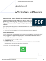 Mindtree Essay Writing Topics and Questions - PrepInsta