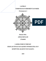 Laporan Pemrograman Berorientasi Obyek Modul 2