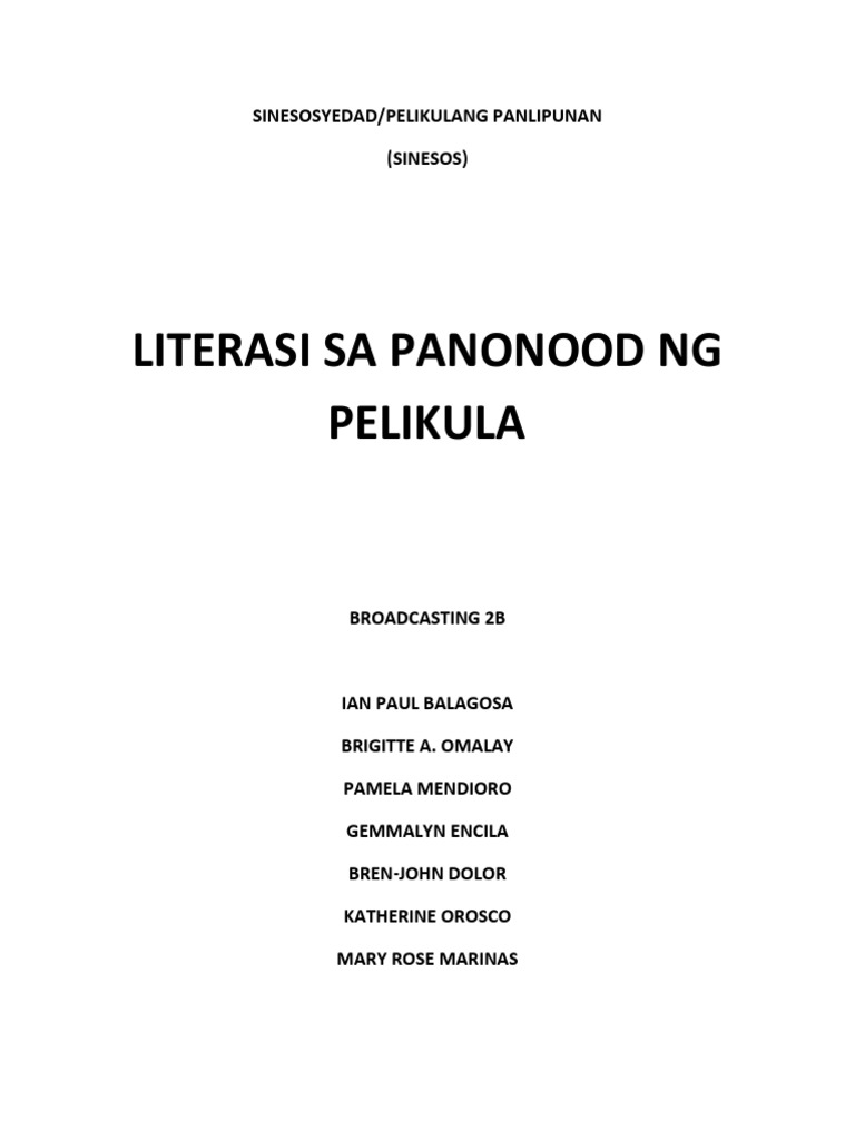 Pagsusuri NG Pelikula | PDF