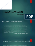 Consumerism: by Neha, Dishari, Akash, Sanchita, Shweta