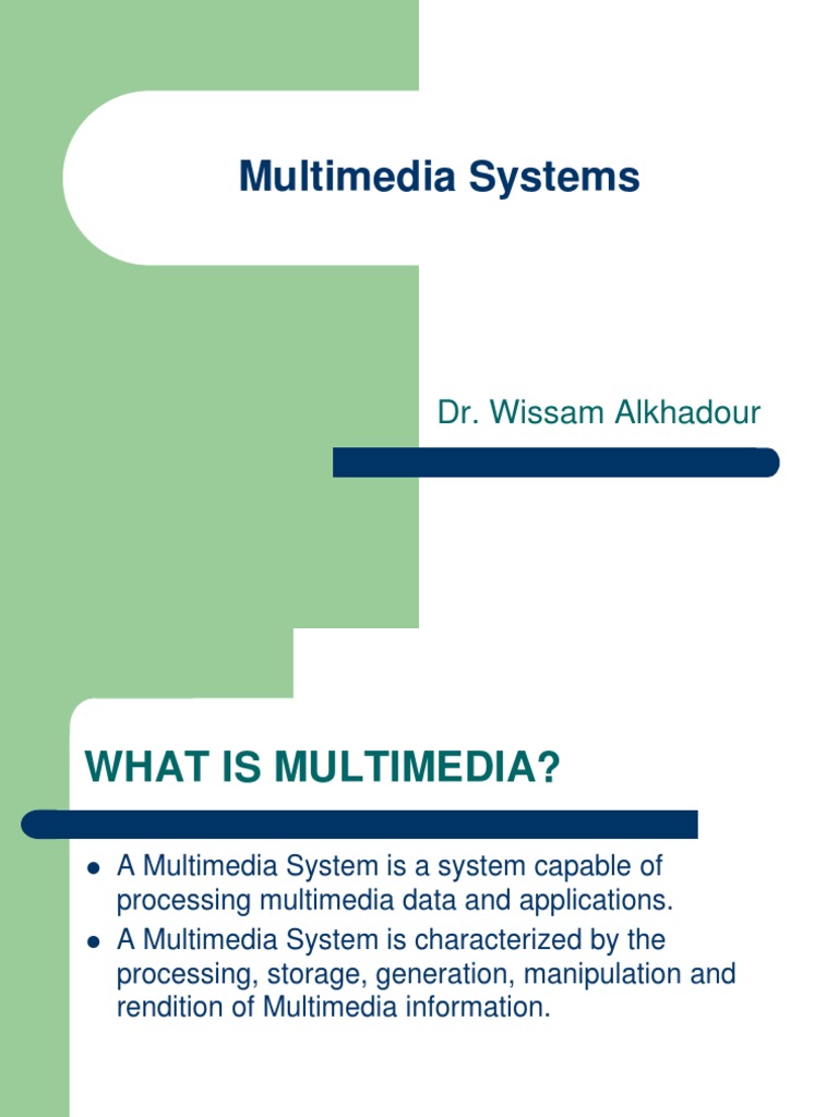 Lecture2Multimedia Systems PDF Digital Video Data Compression