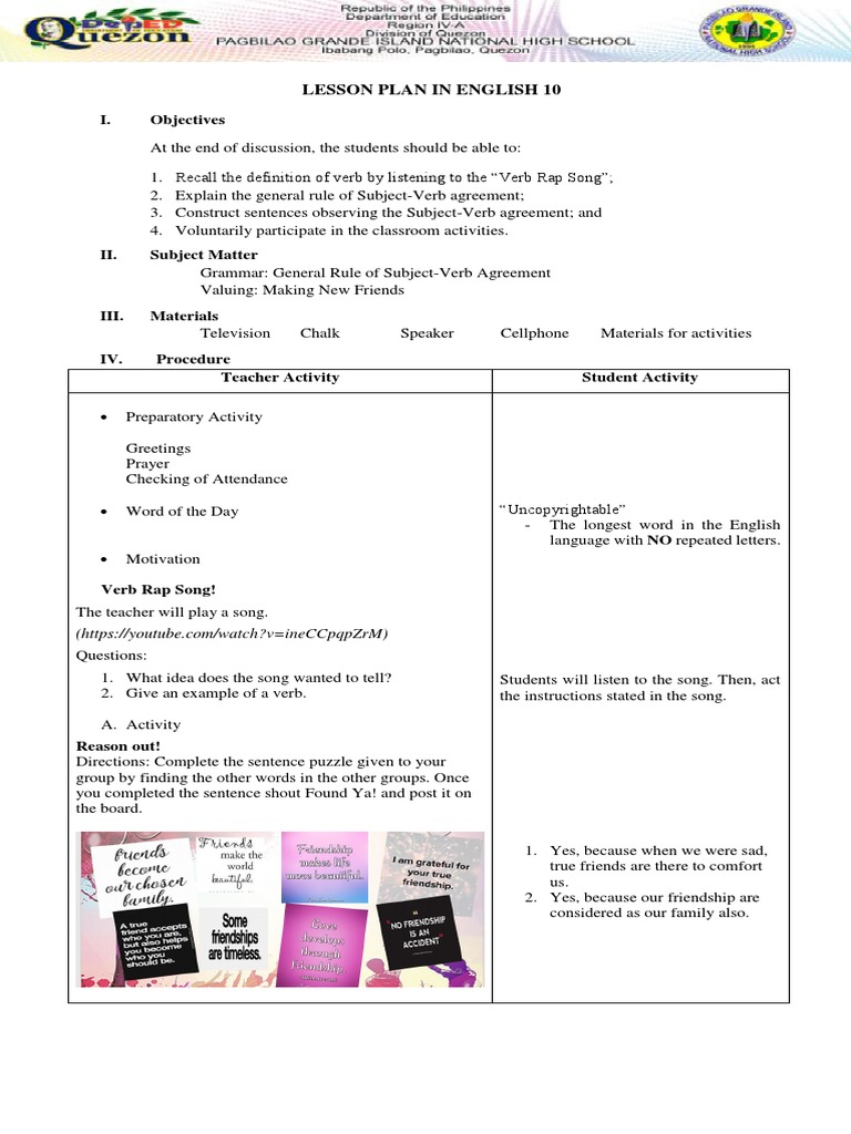 Cot English Lp Pdf Grammatical Number Verb