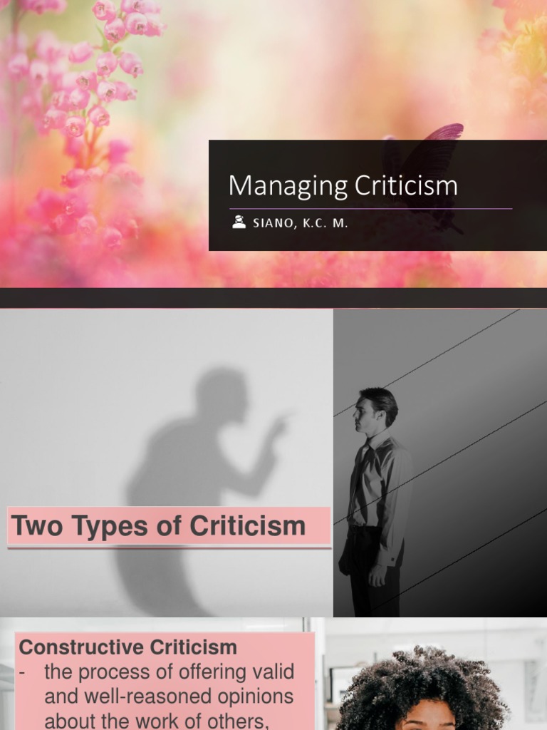 A Manager's Guide to Effectively Handling Constructive Criticism | PDF ...