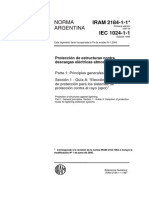 IRAM 218411. Protección de estructuras contra descargas eléctricas atmosféricas..pdf