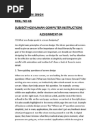 Name-Utsav Singh Roll No-66 Subject-Hci (Human Computer Instruction) Assignment-04