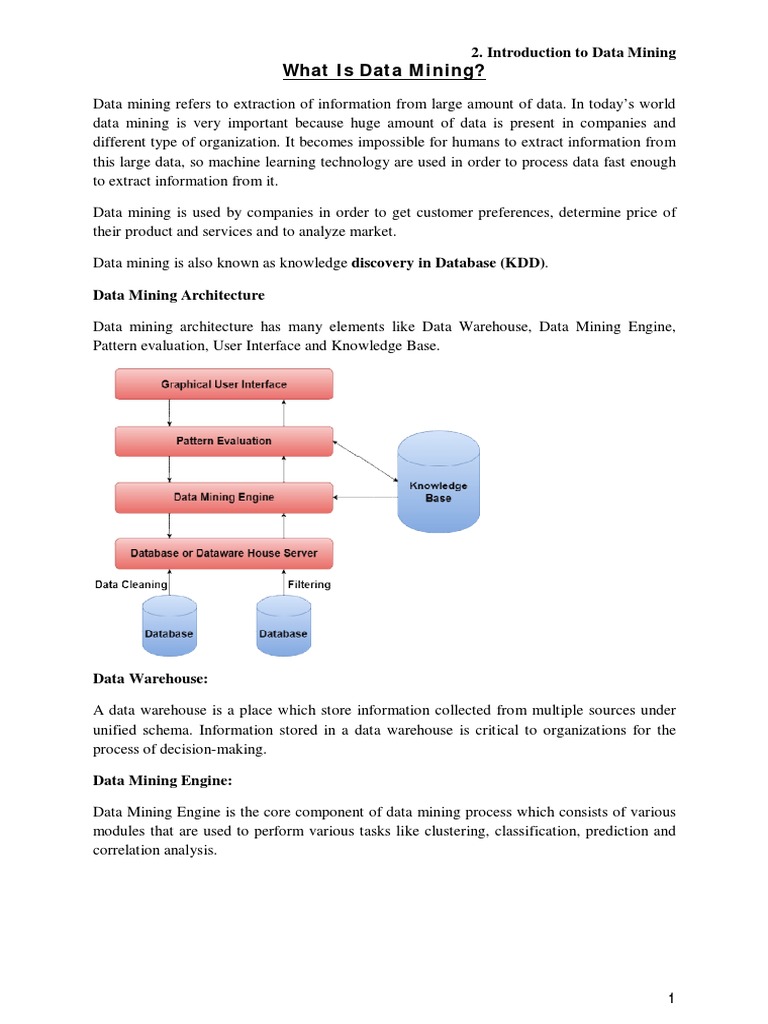 Introduction To Data Mining-1 | PDF | Data Mining | Data Warehouse
